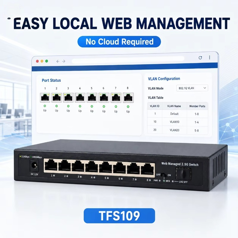 Sfp+ 10G Managed Switch 8 Port - Управляемый сетевой коммутатор с 8 портами